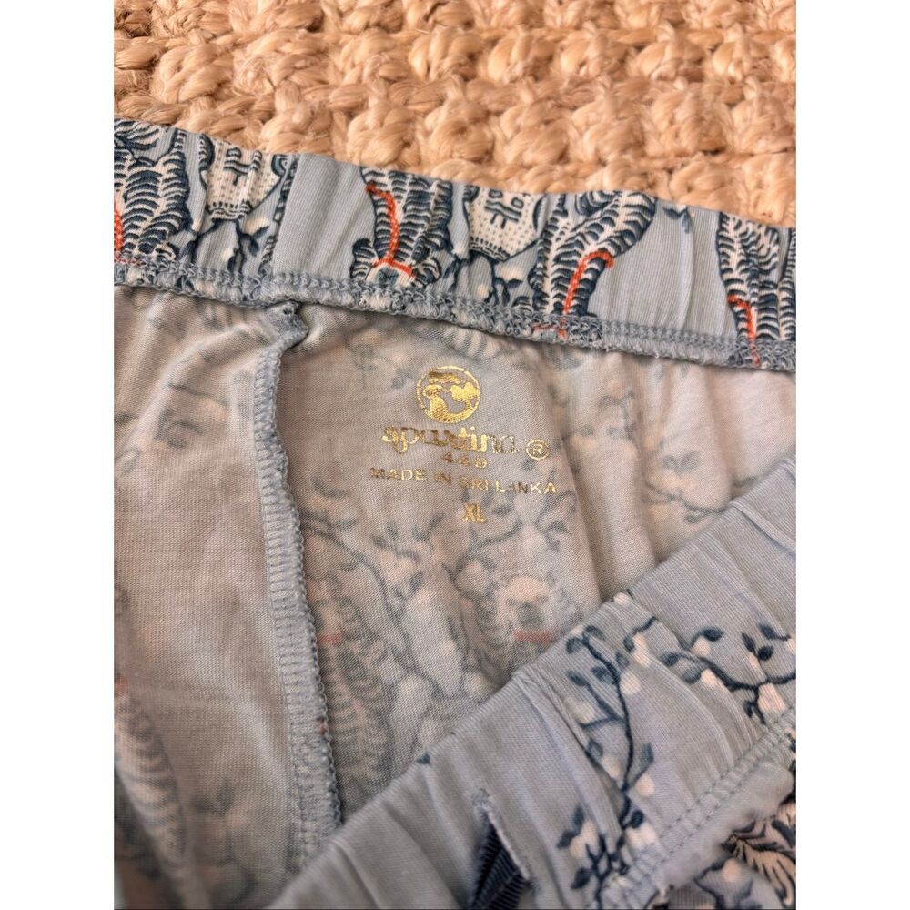 NWOT Spartina 449 chinoiserie Toile Pajama Pants Blue Coastal Lounge Sleepwear X - Picture 3 of 7